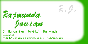 rajmunda jovian business card